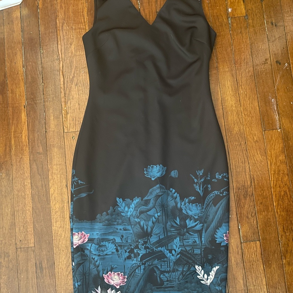 Elegant Black Floral Dress